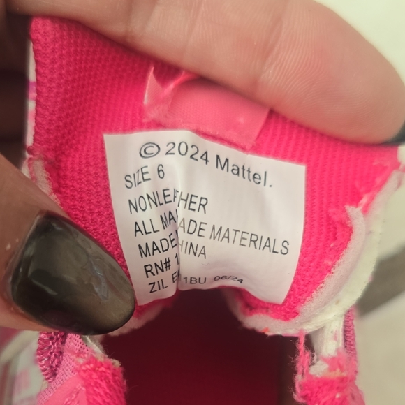 Barbie Hot Pink Kids Sneakers - Picture 2 of 6